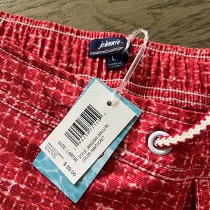 NWT Men’s Johnnie-O Swim Trunks, Large